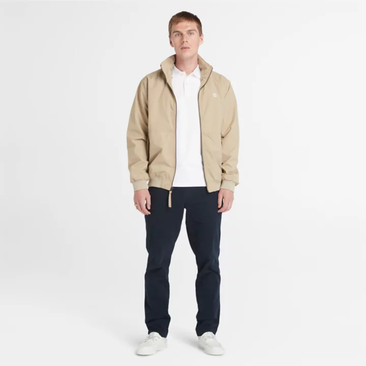 Blouson bomber résistant à l'eau pour homme en beige
