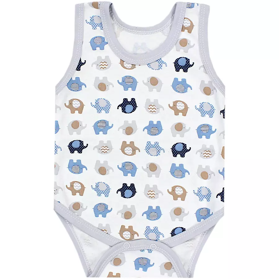 TupTam Baby Jungen Achselbody 5er Pack blaugrau