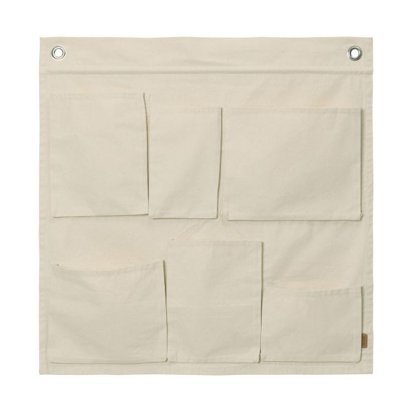 Ferm Living Canvas Wall Pocket Off-White
