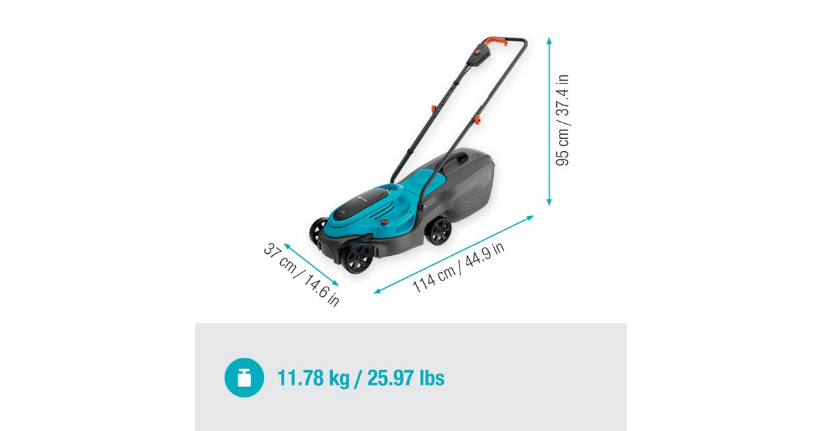 GARDENAGrasmaaier EasyMax 32/18V  (Turquoise/grijs, 1x systeemaccu P4A PBA 18V/72, 1x snellader P4A AL 1830 CV inbegrepen)