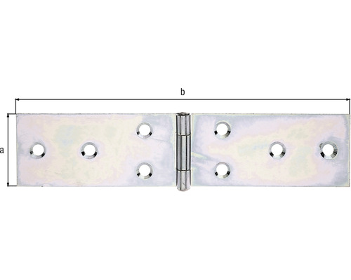 Tafelscharnier met geklonken pen 40x180 mm sendzimir verzinkt 1 stuk