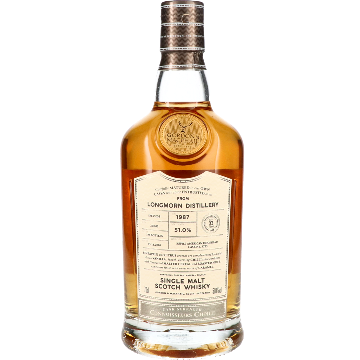 Gordon & Macphail Longmorn 33 Years 1987 Connoisseurs Choice 70 cl