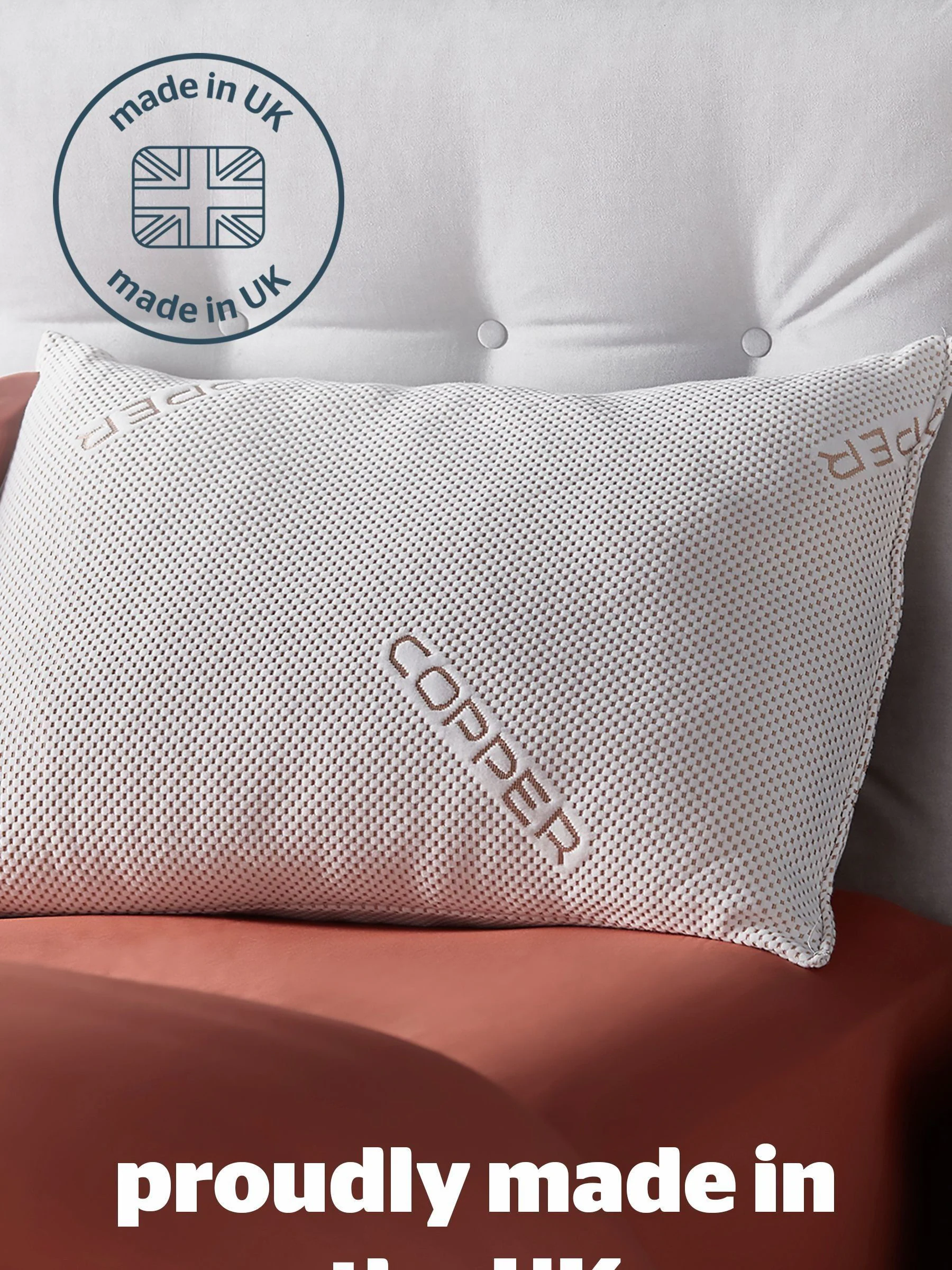 Silentnight Wellbeing kussen in koperkleur