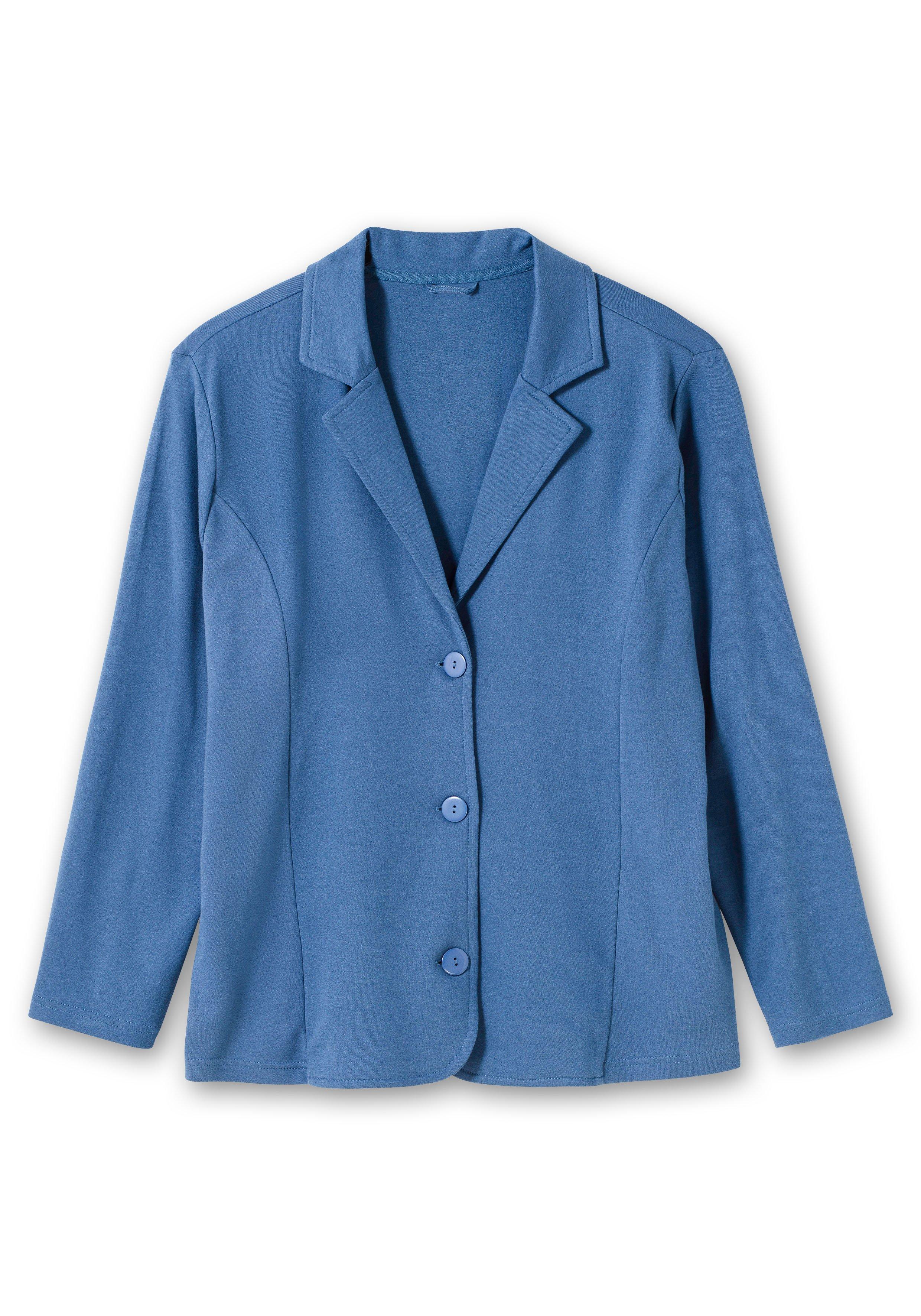Jerseyblazer mit Reverskragen und Knopfverschluss