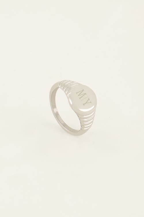 Atelier zegelring met ribbels