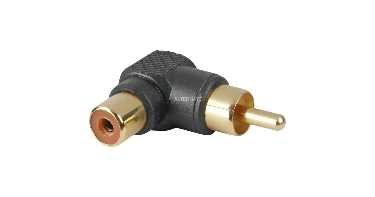 goobayAdapter RCA > RCA  (Zwart, 90º hoek)