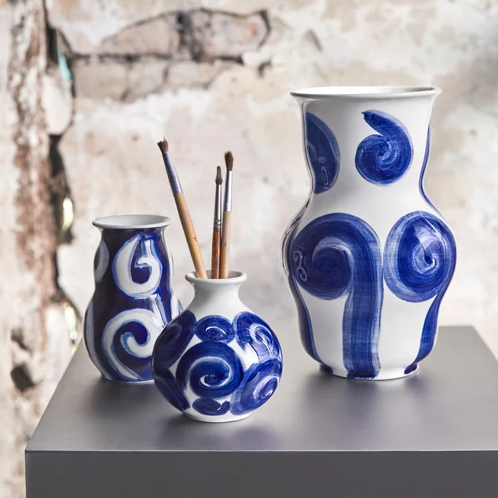 Kähler Design - Tulle Vase, H 22,5 cm, blau