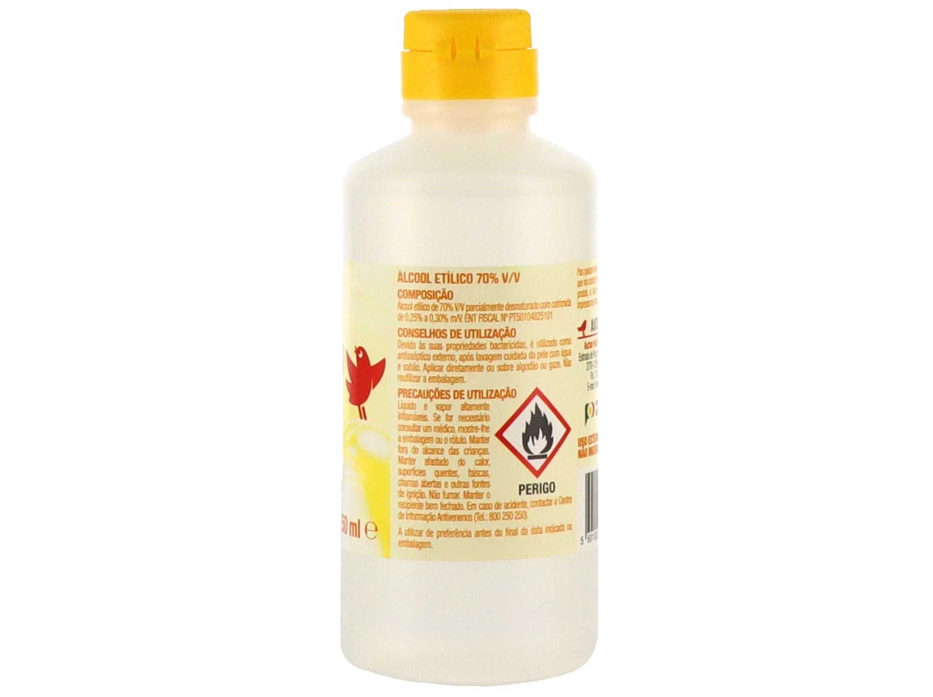 ÁLCOOL AUCHAN ETÍLICO 70% VOLUME 250ML