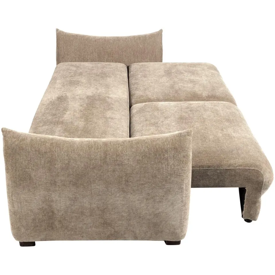 WOOOD Jonne 3-Zits Slaapbank - Chennile - Naturel - 92x233x105