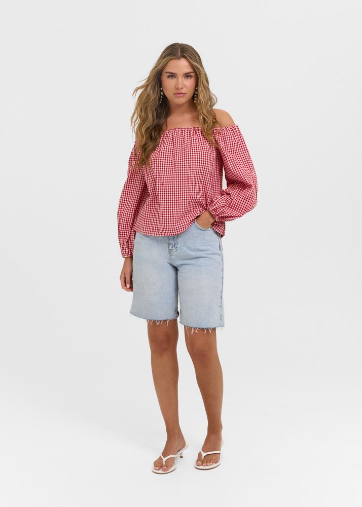 Perla blouse rood