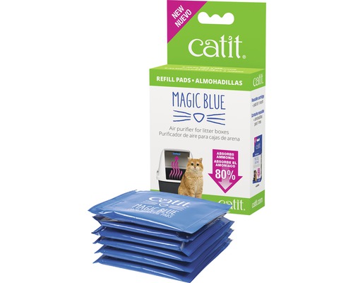 Catit Magic Blue kattenbakfilter navulverpakking voor 3 maanden, ca. 11 x 8,5 x 3,5 cm