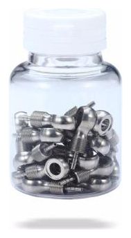 Flacon de 25 Banjos BBB Argent pour durite Magura - ID 2.1mm
