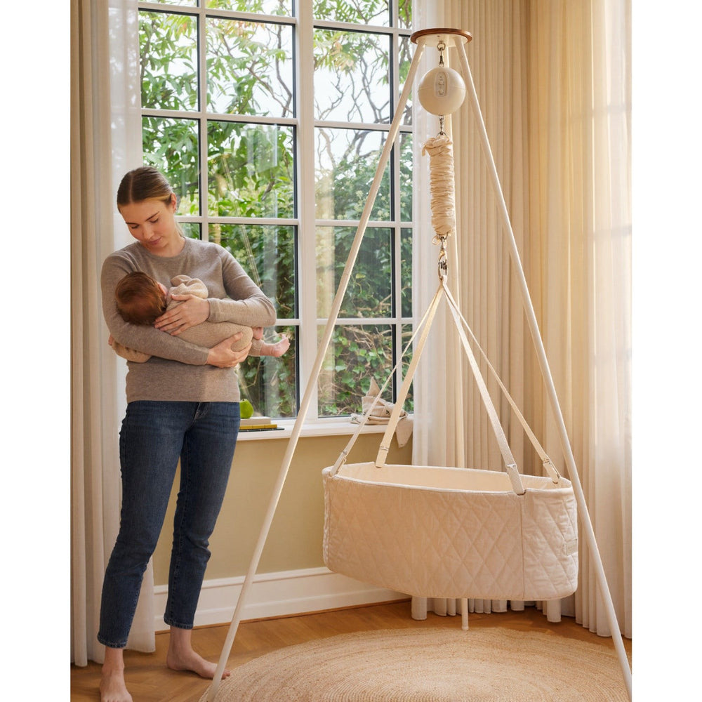 Køb Moonboon Nature / White Classic Bundle - Oval Vugge