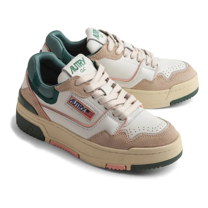 Autry Baskets CLC Low Cuir Bicolore | Vert foncé