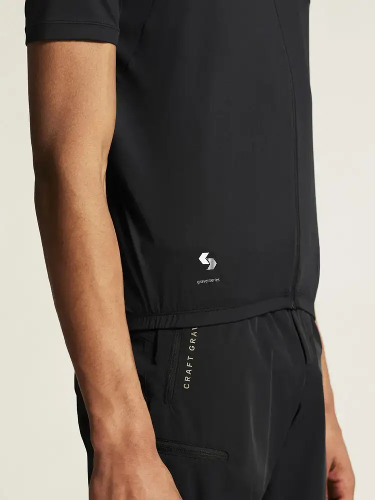 Craft ADV Gravel Fietsshirt Korte Mouwen Zwart Heren