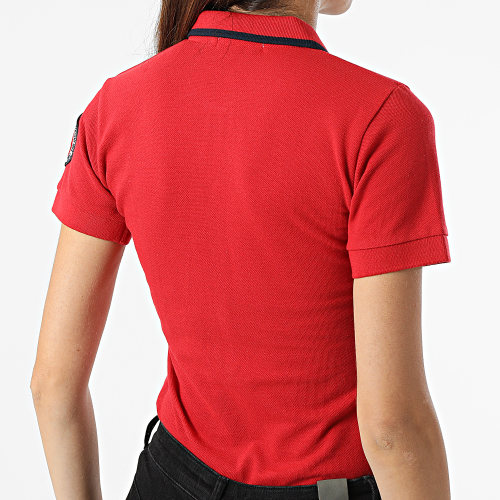Polo A Manches Courtes Femme Karma Rouge