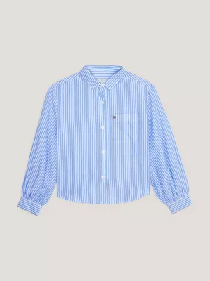 Blusa de corte folgado com listras metálicas