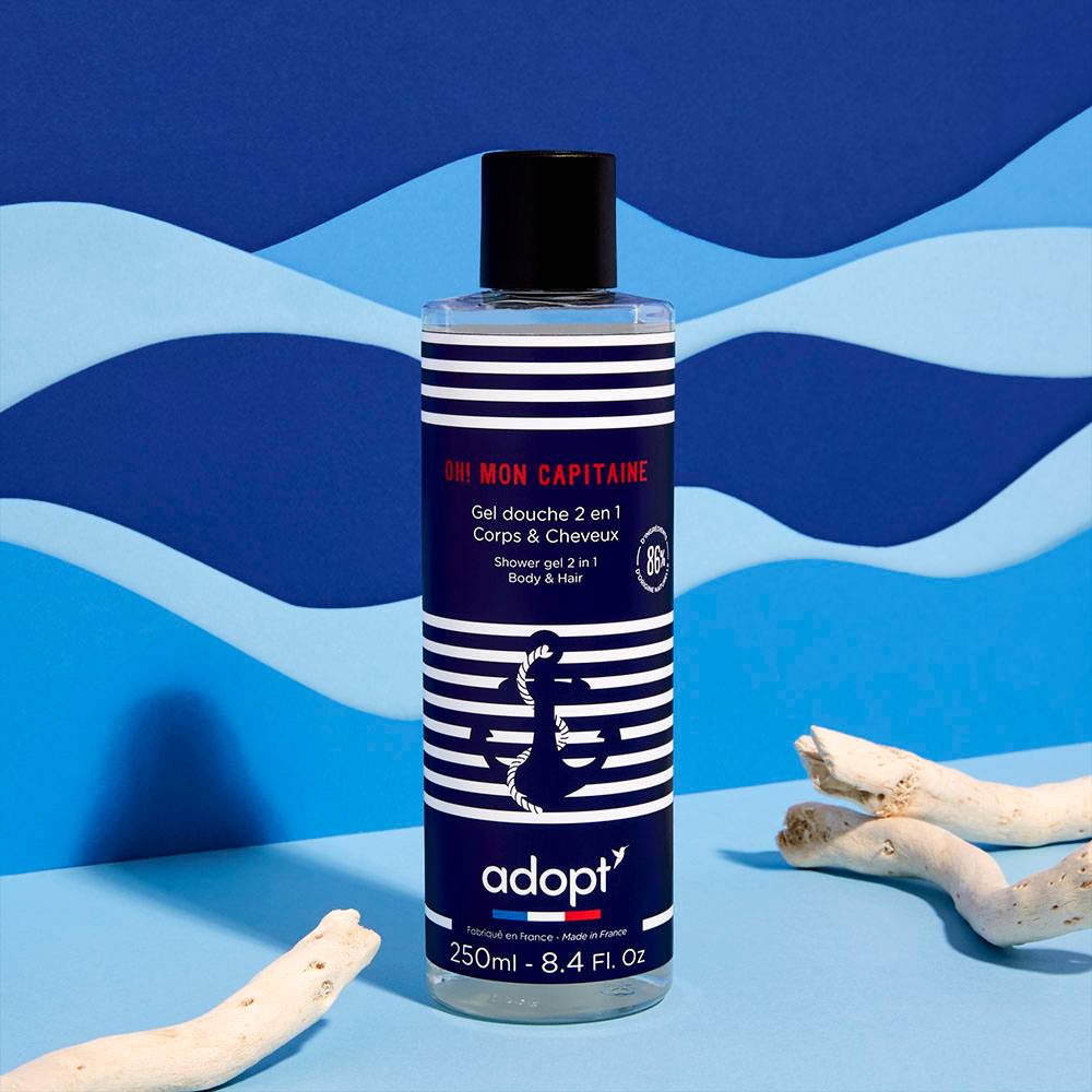 Oh mon capitaine Gel douche 2 en 1 Corps et Cheveux