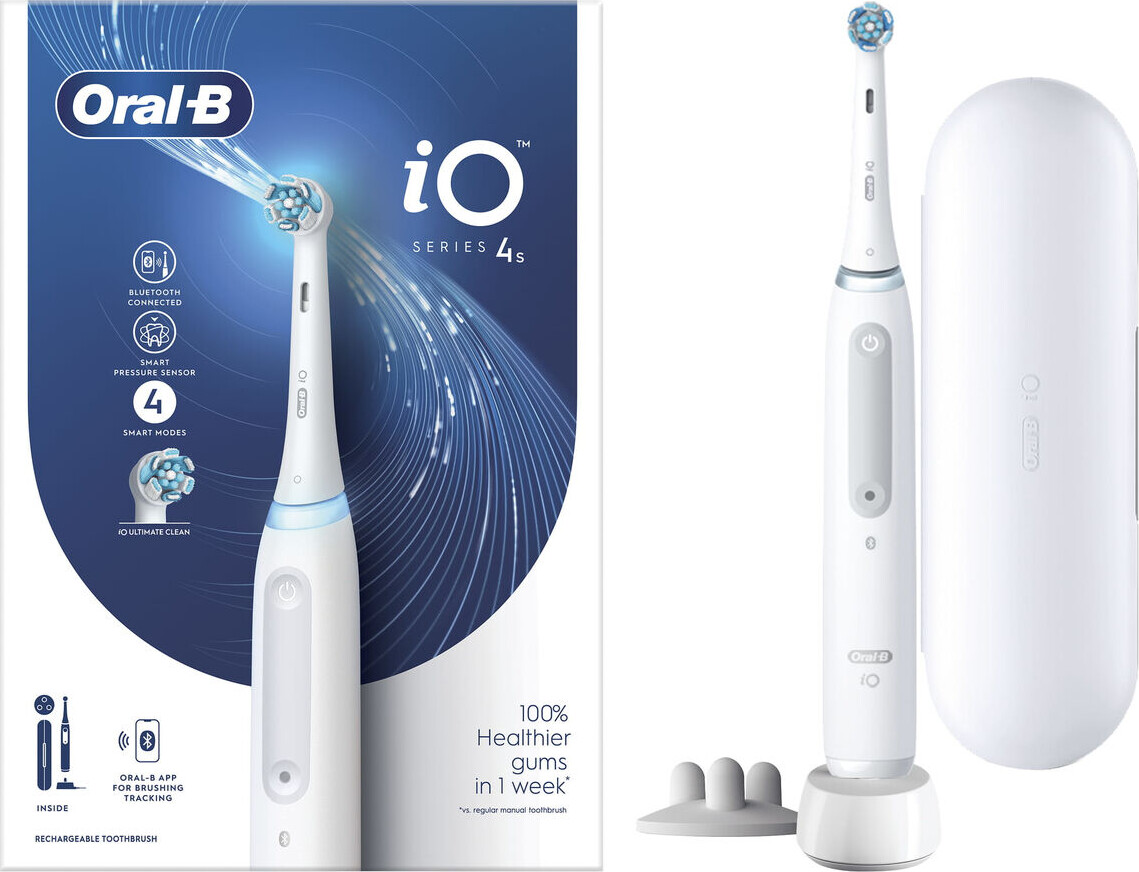 Oral-B - Io Series 4S Elektrisk Tandbørste - Bluetooth - Hvid