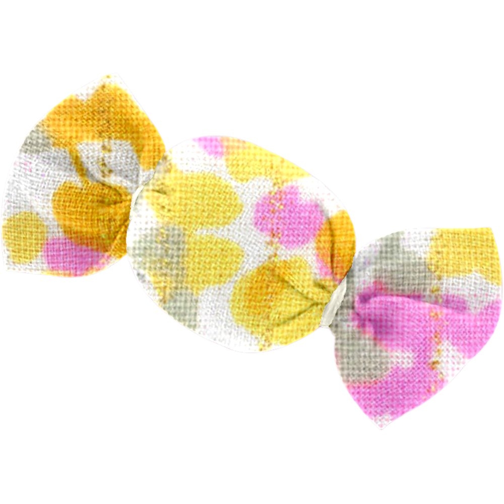 Petite Barrette Mini Bonbon Mimosa Jaune Rose
