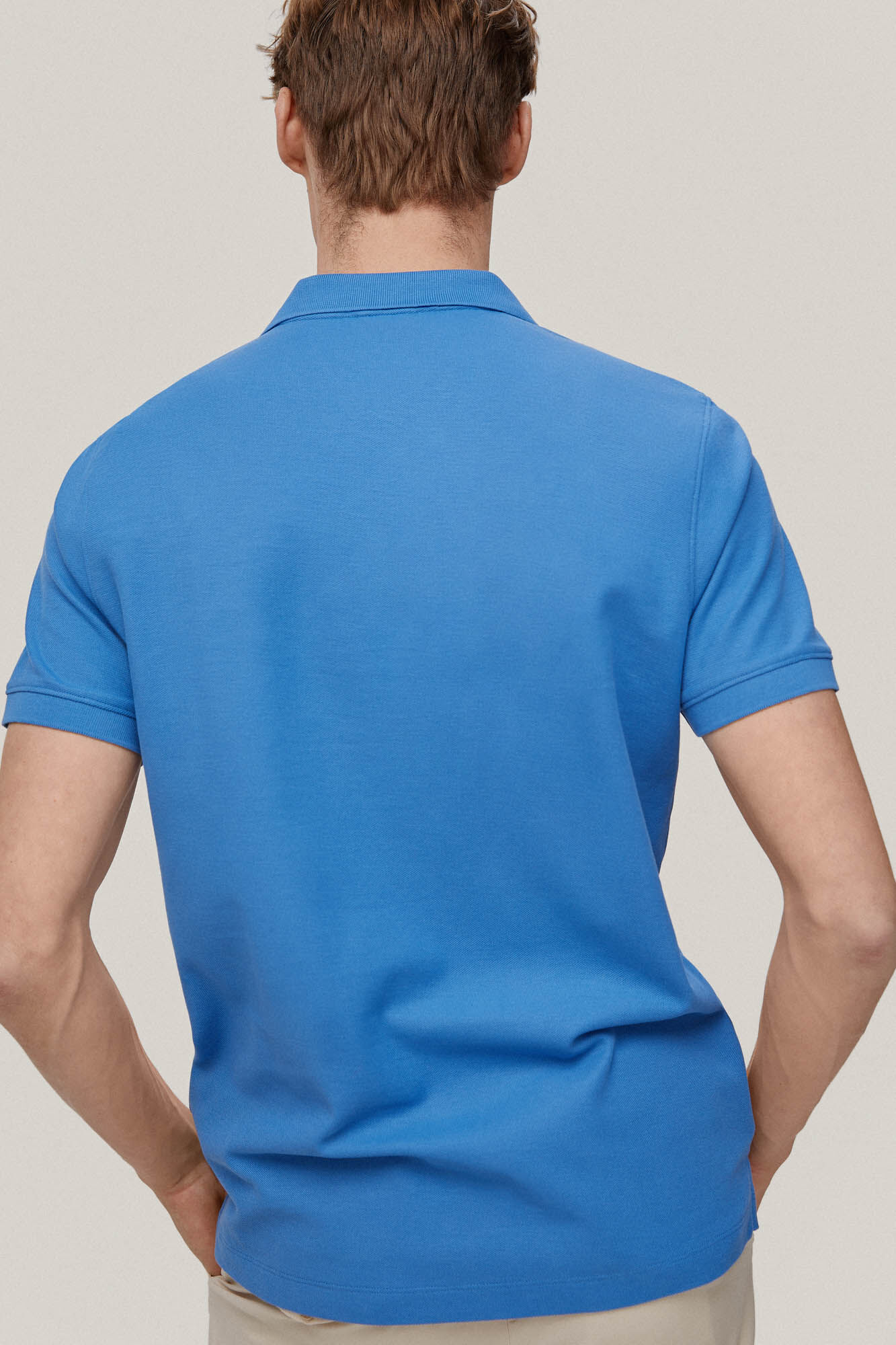 Camisa polo com logotipo - Azul