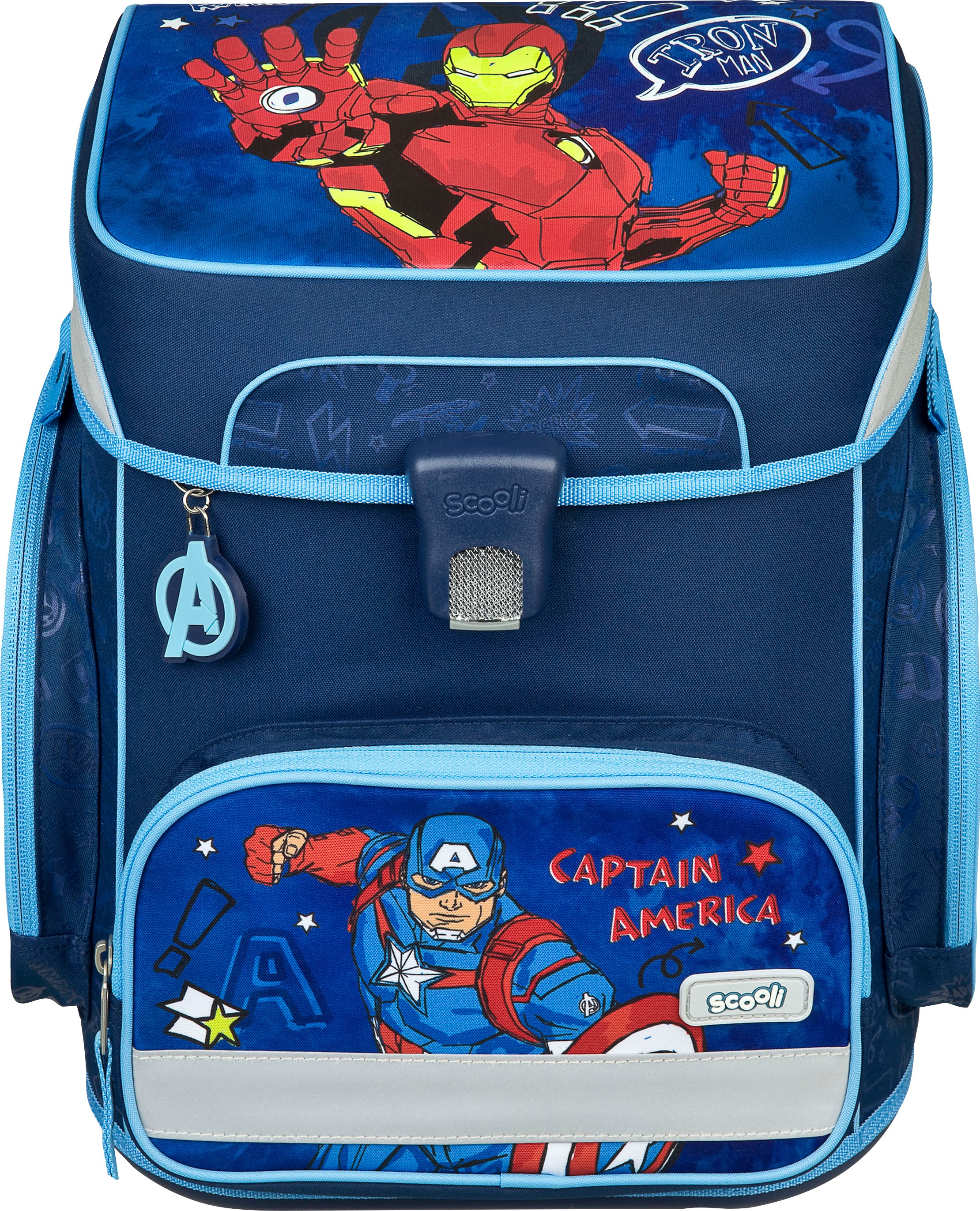 Scooli Schulranzen »EasyFit,  Avengers« Reflektoren