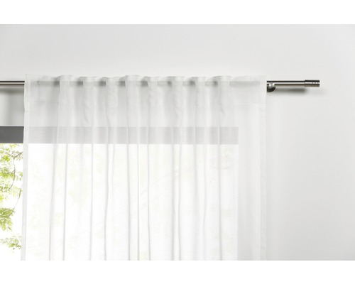 Gordijn met gordijnband, zuiver wit, 135 x 245 cm