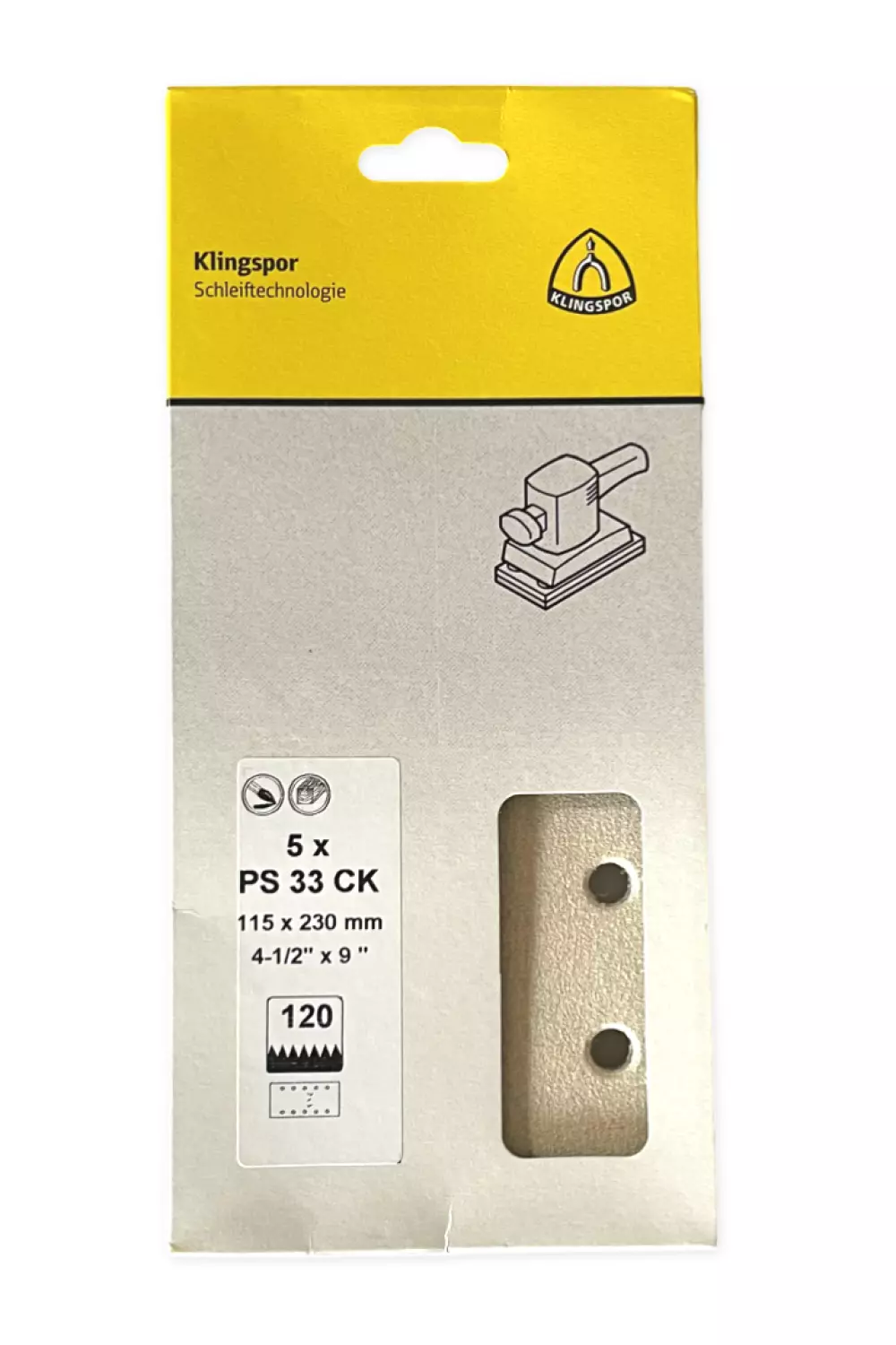Klingspor Schuurpapier Rechthoek Klit 115X230Mm 5St P120