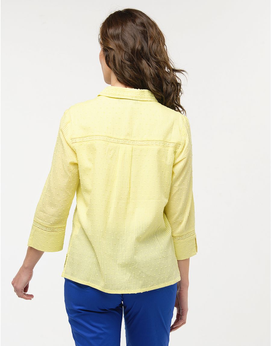 Chemise vert anis coton