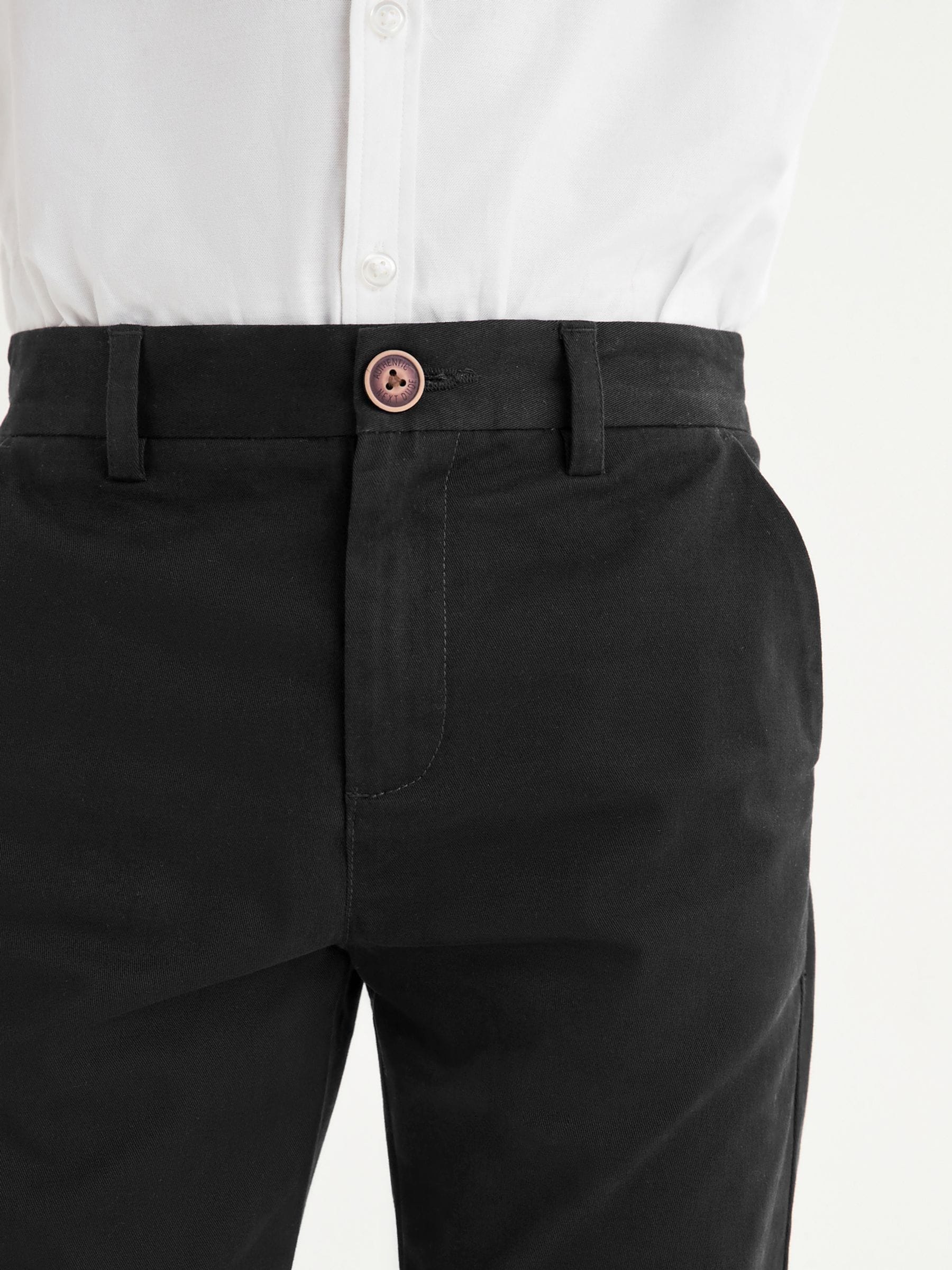 Zwart - Stretchy chino's (3-17jr)