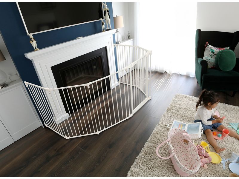 DREAMBABY Laufgitter Discovery 6 Paneele Converta Weiss Laufgitter vielseitig einsetzbar