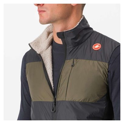 Gilet Sans Manches coupe vent Castelli Unlimited Puffy Noir/Marron