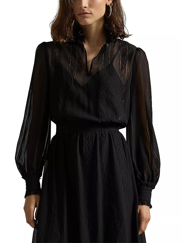 POLO RALPH LAUREN Midikleid schwarz
