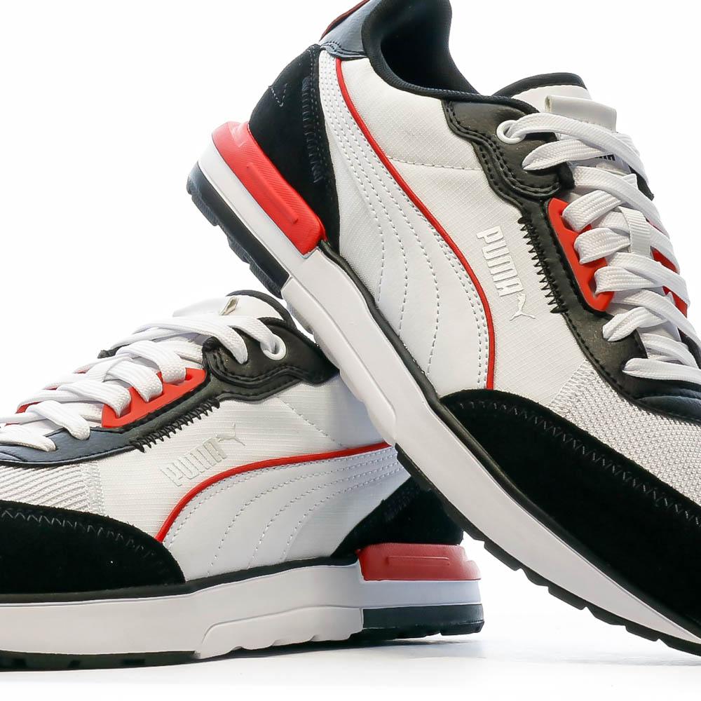 Puma Baskets Blanches/Rouge Homme Puma Puma R22