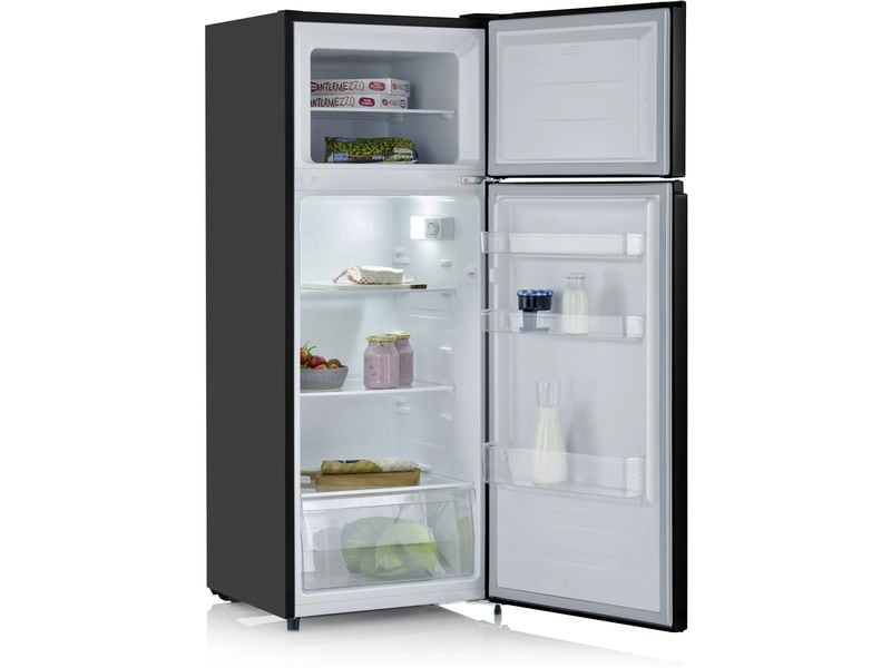 Severin Kühlschrank DT 8762 Schwarz, Rechts, Wechselbar Kühlschrank mit Gefrierfach