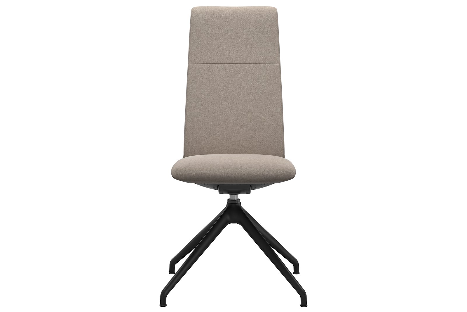 Chilli spisestol Tekstil Tulip Light Beige, medium sete med sort understell.