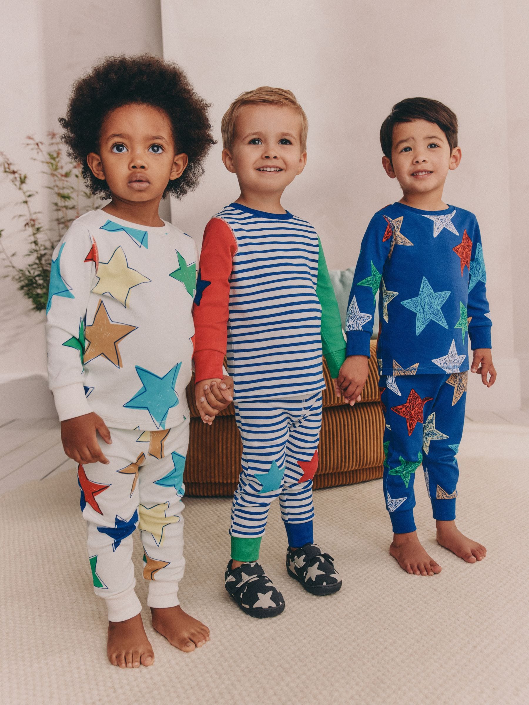 Meerkleurig sterren  - Verpakking van 3 knusse pyjama's (9 mnd-10 jr)