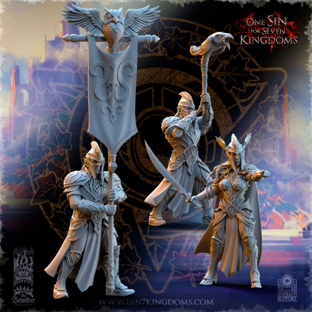 The Beholder Miniatures - Elfes - Groupe de Commandement
