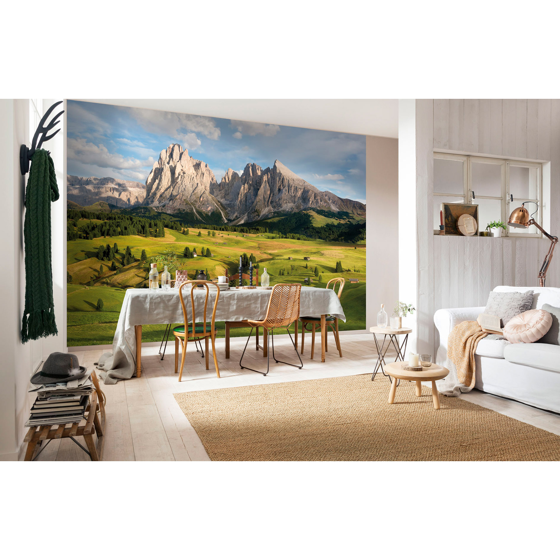 Vlies-Fototapete ALPEN - bunt - 400x260 cm
