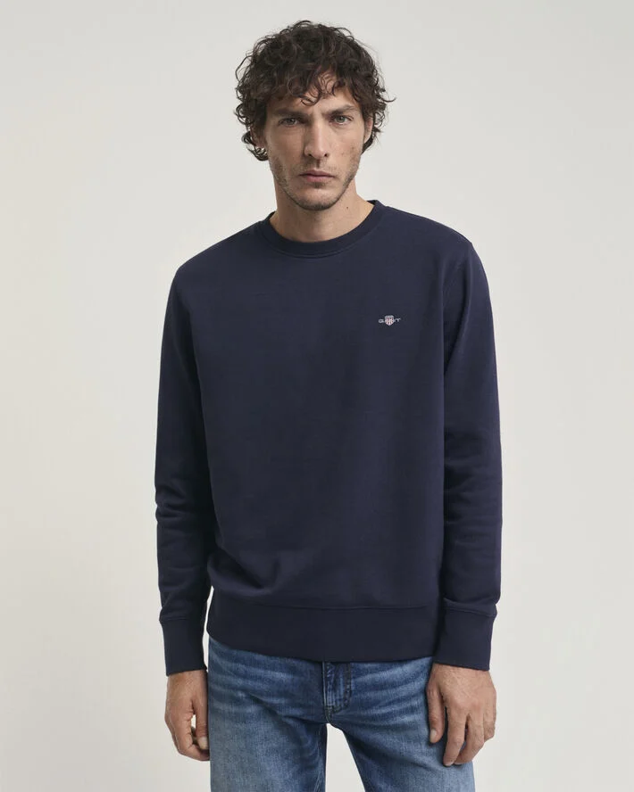 Gant REG EMB ARCHIVE SHIELD CNECK Evening blue