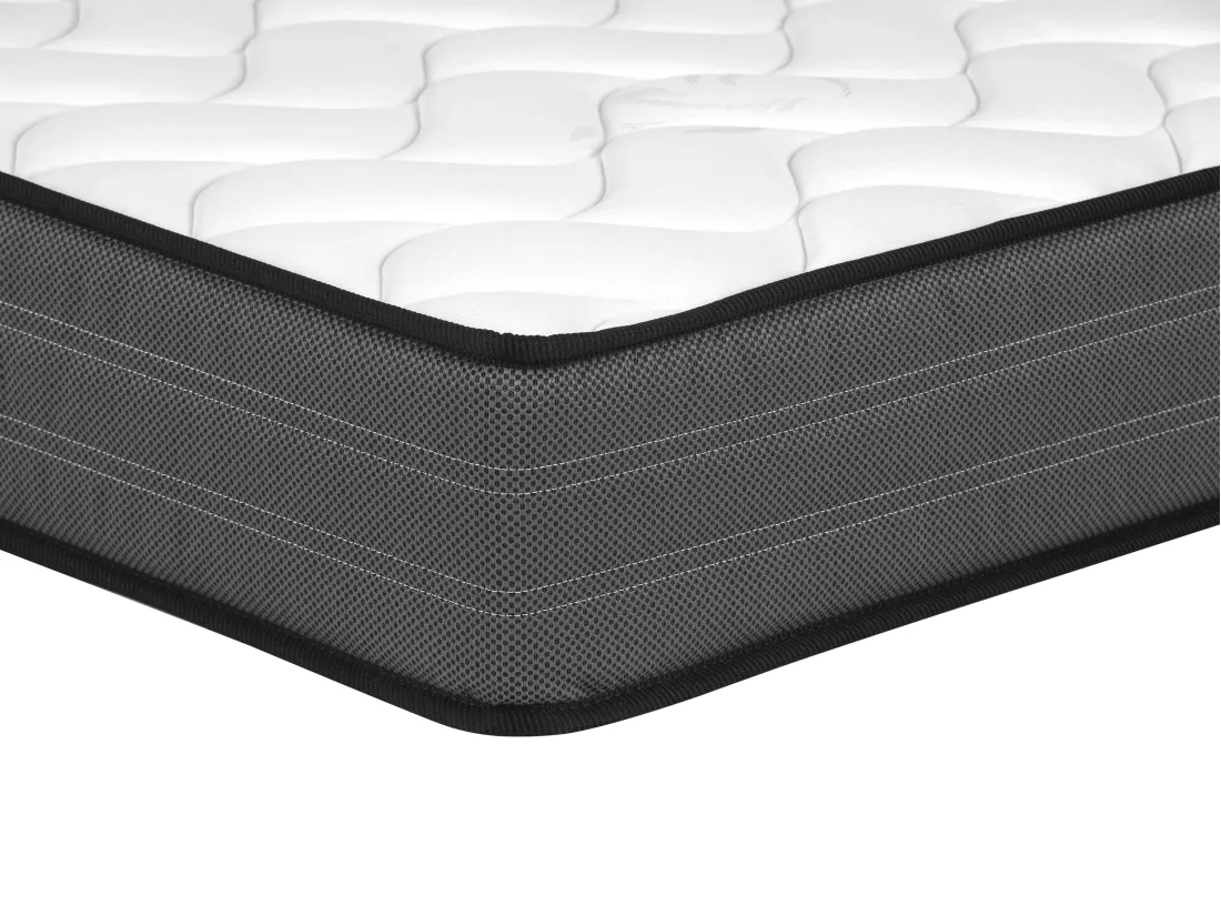 Ensemble 140 x 190 cm sommier coffre blanc + matelas ressorts ensachés ép.20cm - AMBRACIE de YSMÉE