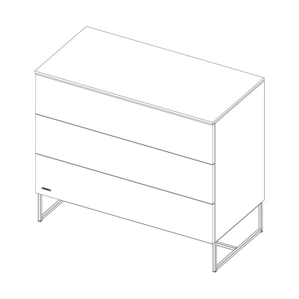 Kidsmill Modular 2 Commode 3L Mat Wit - Zwart - Mat Wit