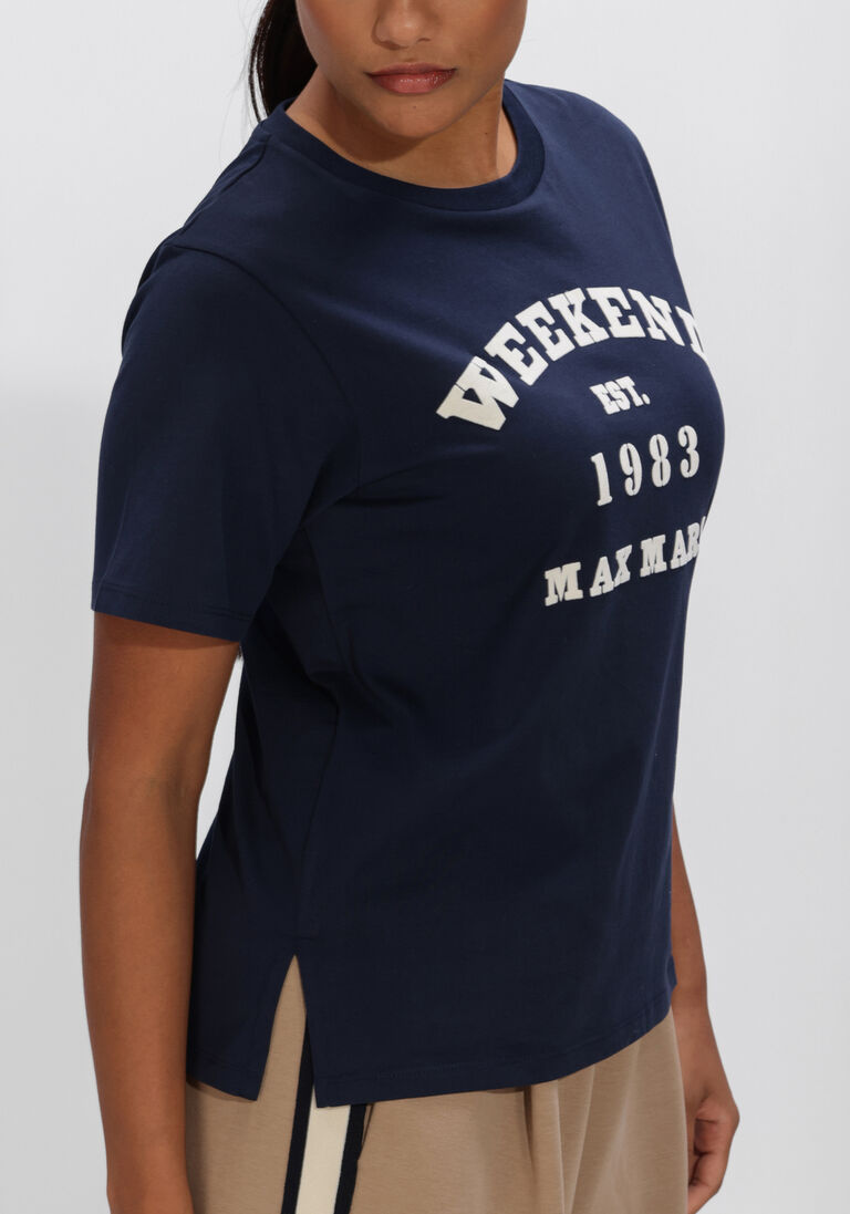 donkerblauwe max mara t-shirt tenue