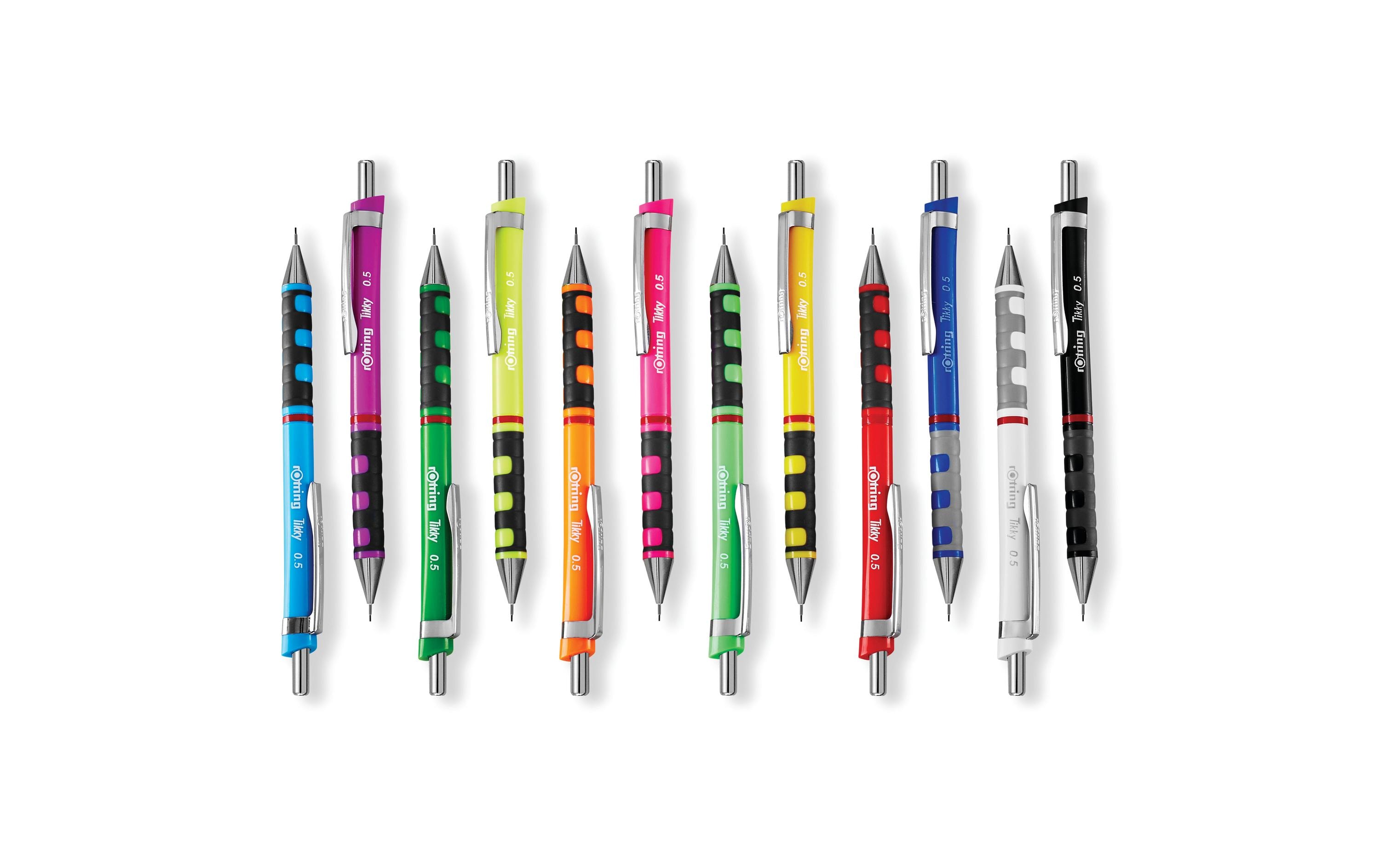 Minenbleistift Tikky HB, 0.5 mm, WeissDruckbleistift mit gummiertem Softtouch-Griff für Schule und Büro