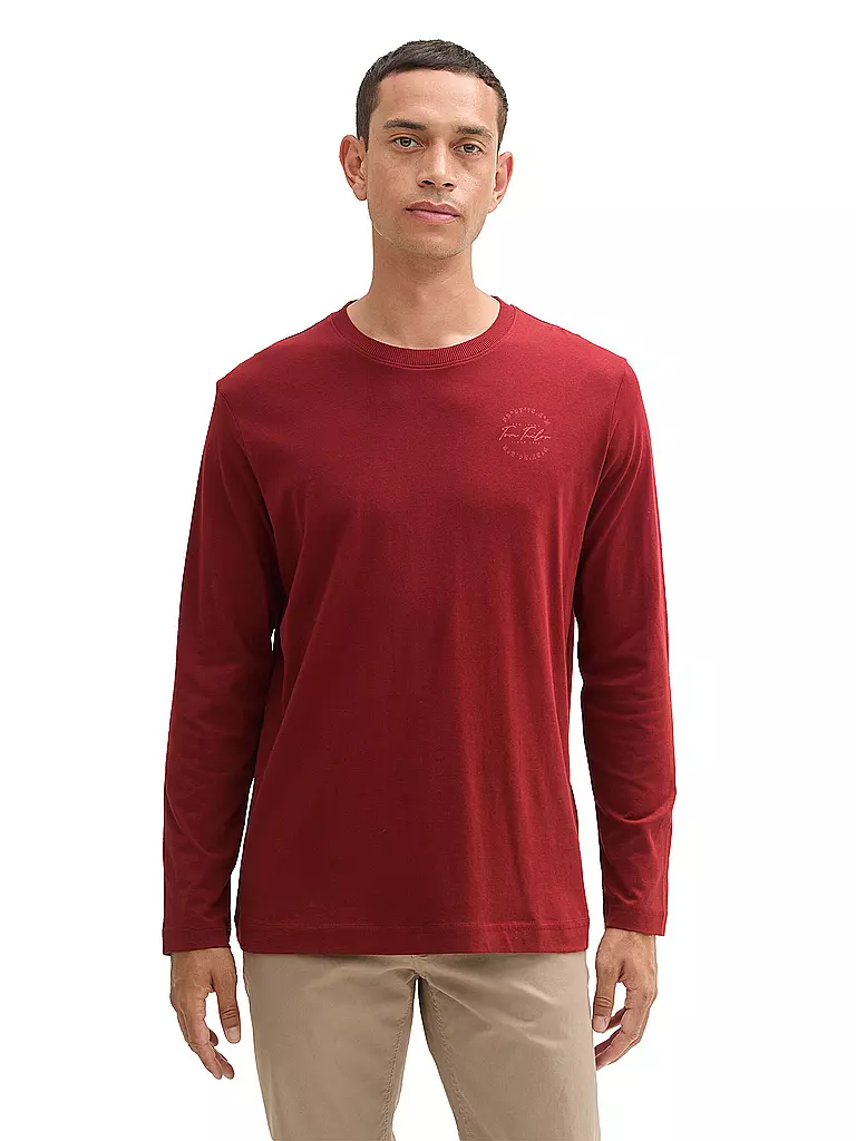TOM TAILOR Langarmshirt rot