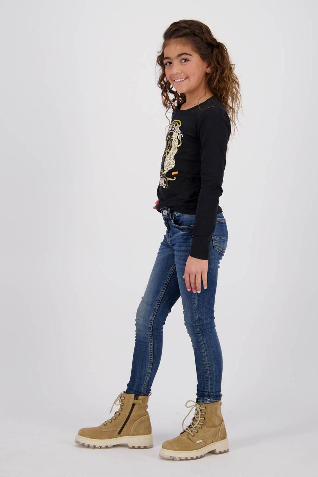 Vingino longsleeve Julie met printopdruk zwart