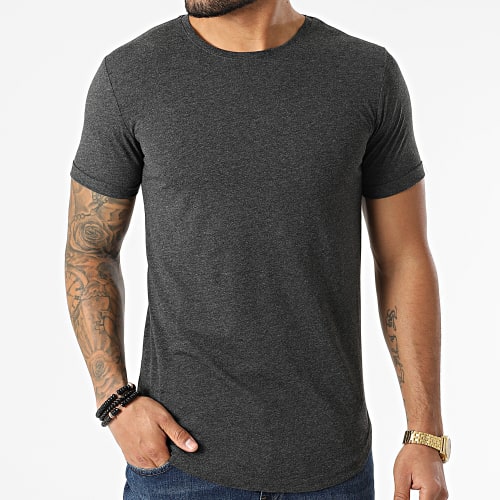 Lot de 2 Tee Shirts Oversize 2082 Noir Et Anthracite