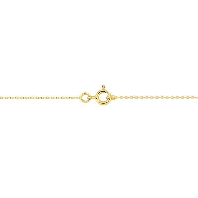 Chaîne mixte 40 cm - Forçat diamanté - Or 18 Carats - Largeur 0.85 mm