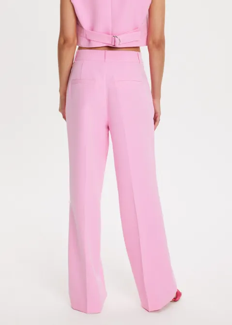 Wijde pantalon roze (ROS)