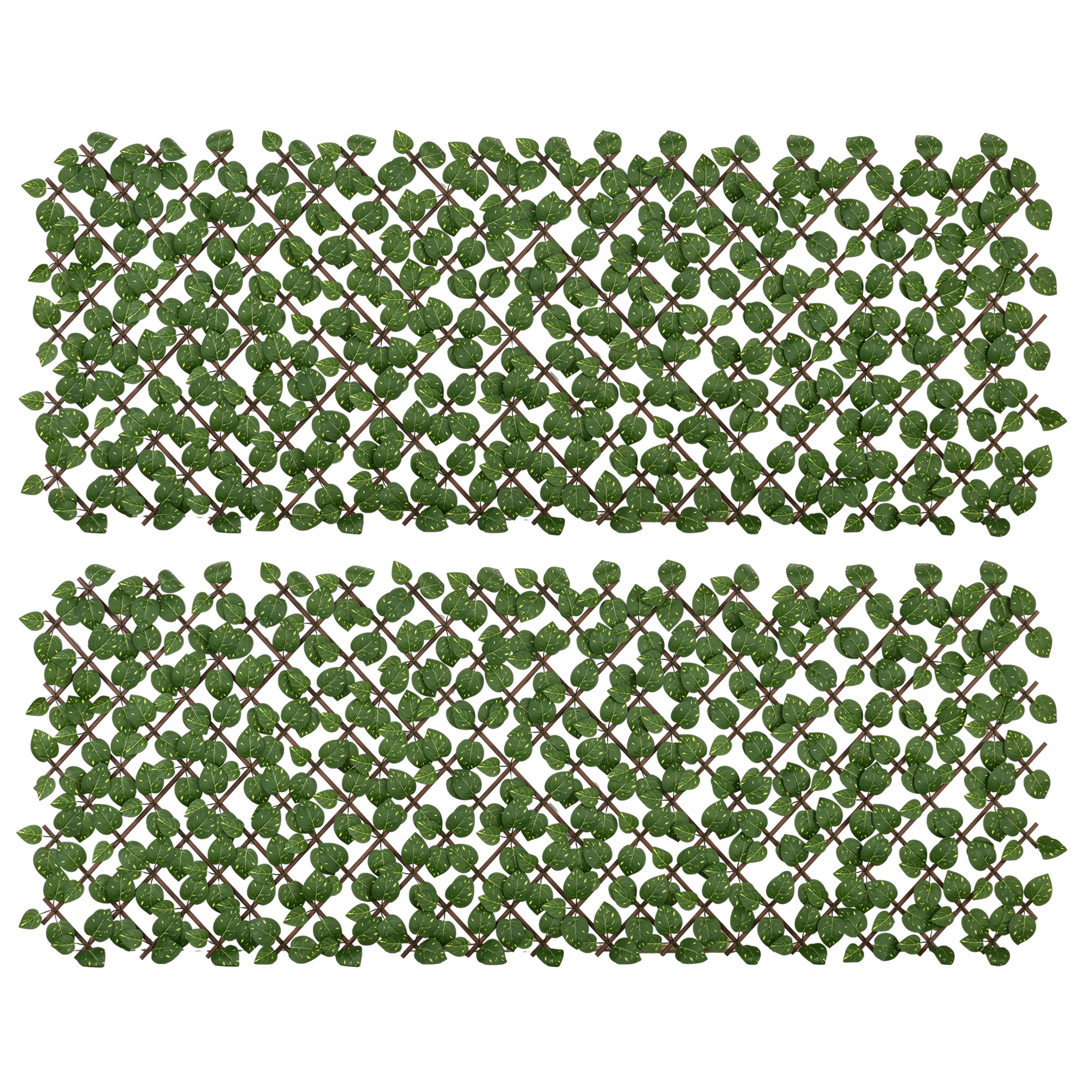 Cerca viva artificial verde Outsunny
